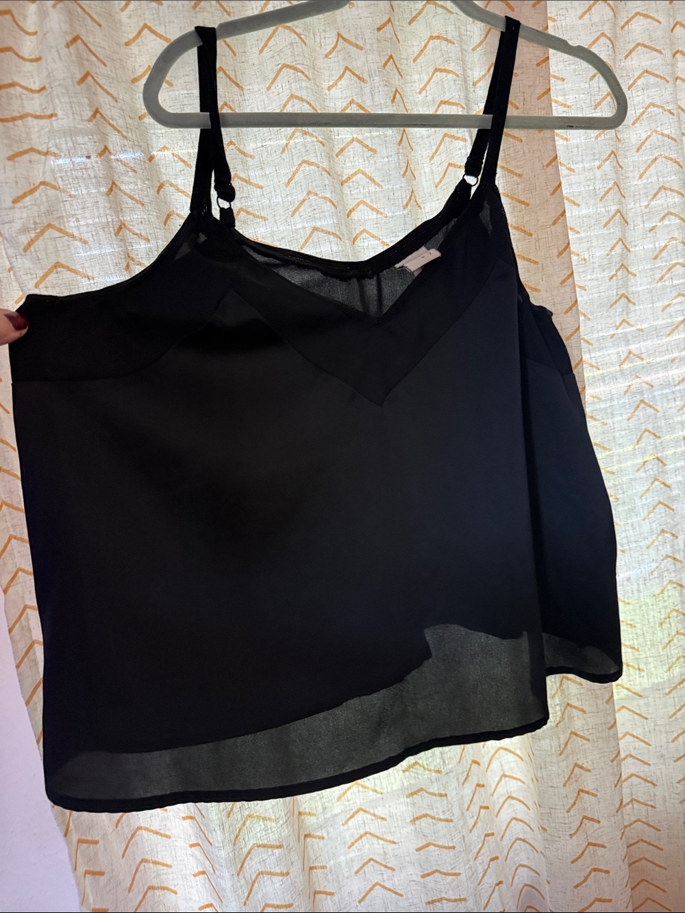 a new day Black Sheer V-Neck Camisole - Already packed and ready to go!
